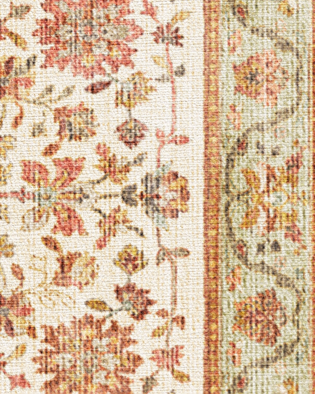 Mina Warm Cream & Rust Flatwoven Rug