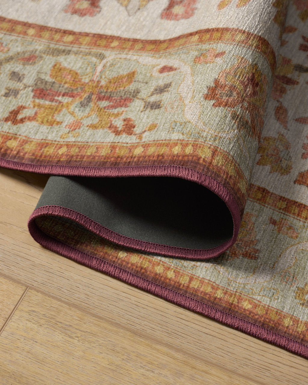 Mina Warm Cream & Rust Flatwoven Rug