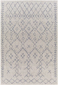Maunawili Blue Detailed Gray Outdoor Rug - Clearance