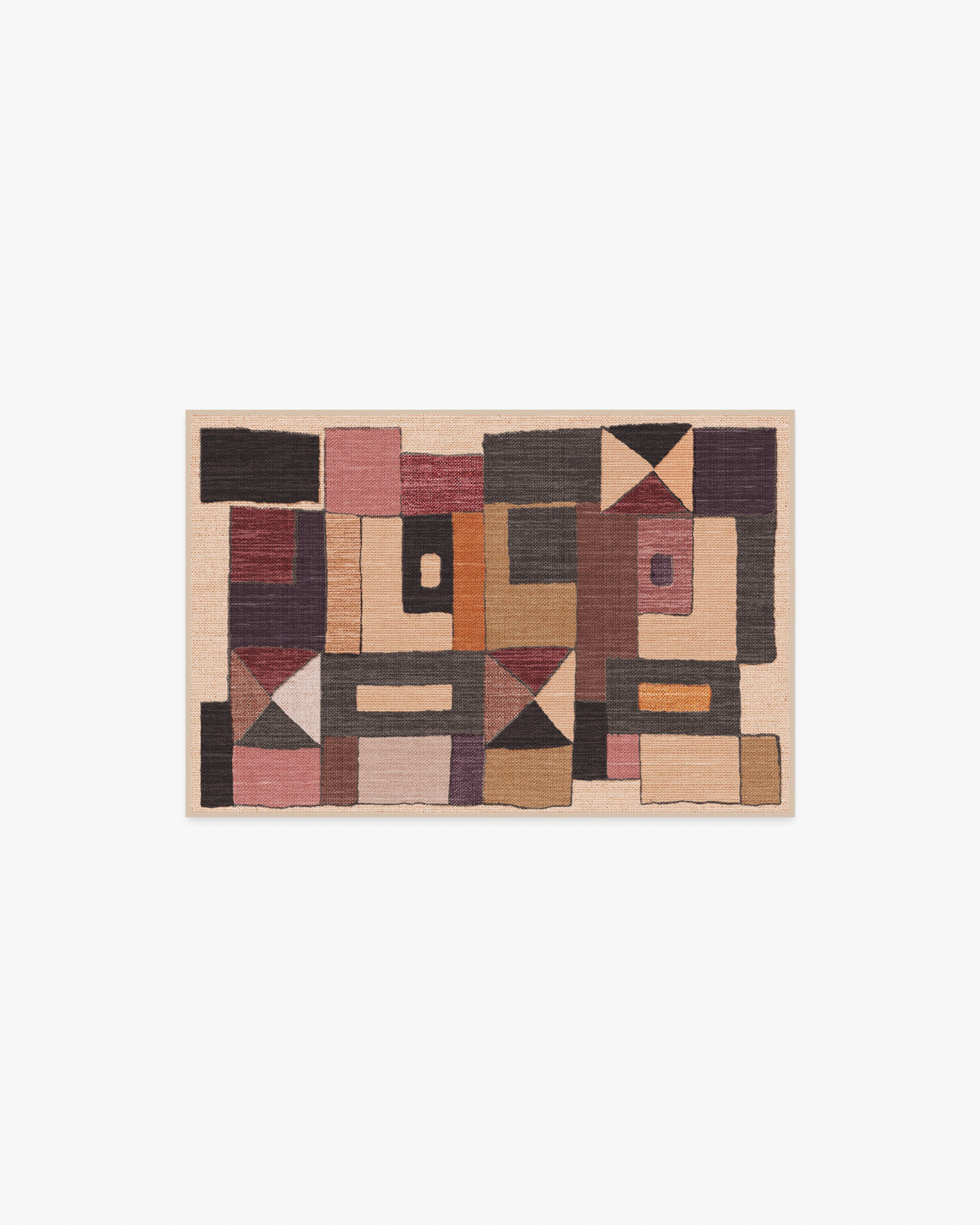 Modra Warm Brown Flatwoven Rug by Jungalow