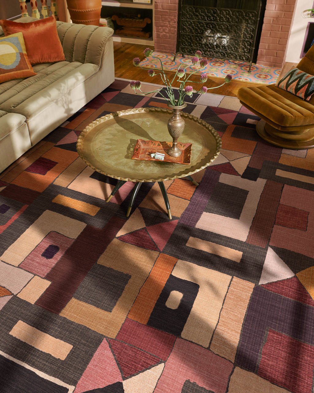 Modra Warm Brown Rug by Jungalow