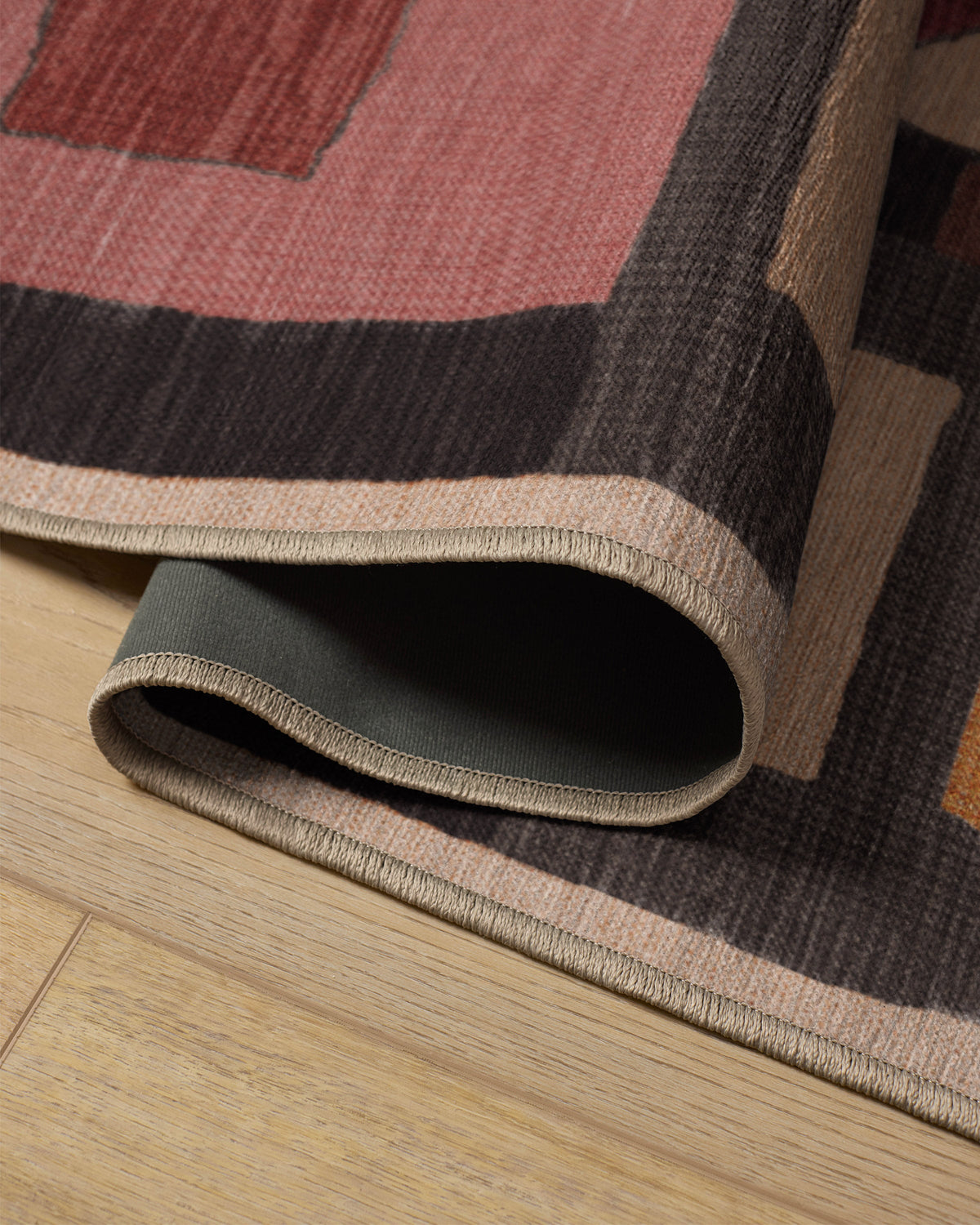 Modra Warm Brown Flatwoven Rug by Jungalow