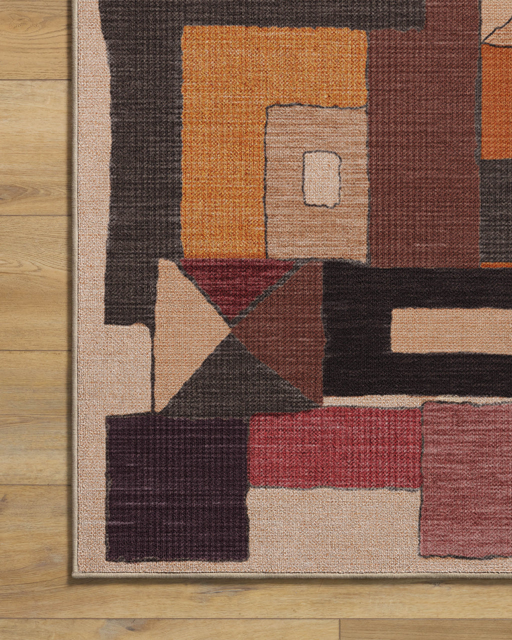 Modra Warm Brown Rug by Jungalow