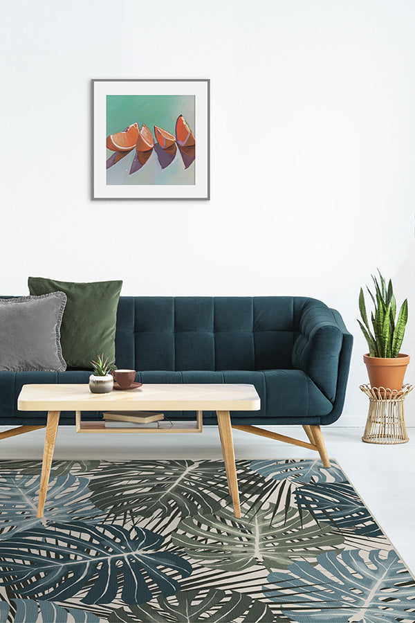 Monstera Jade Flatwoven Rug