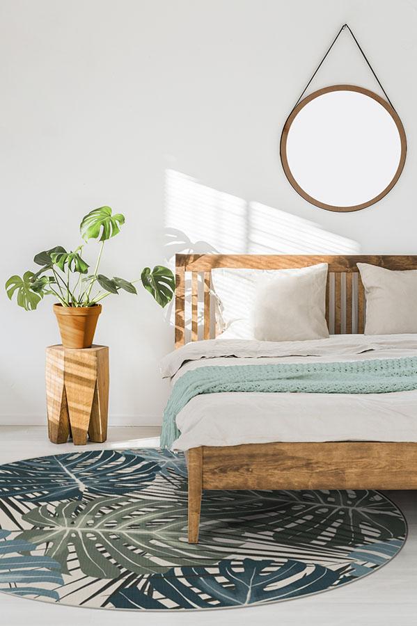 Monstera Jade Flatwoven Rug