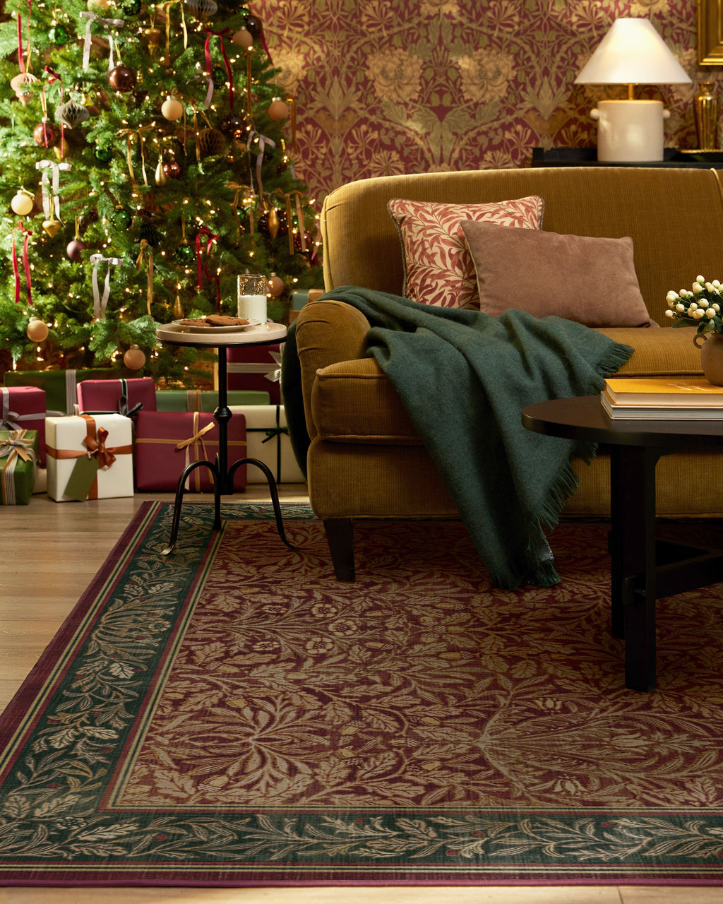 Acorn Amber Red Rug by Morris & Co.