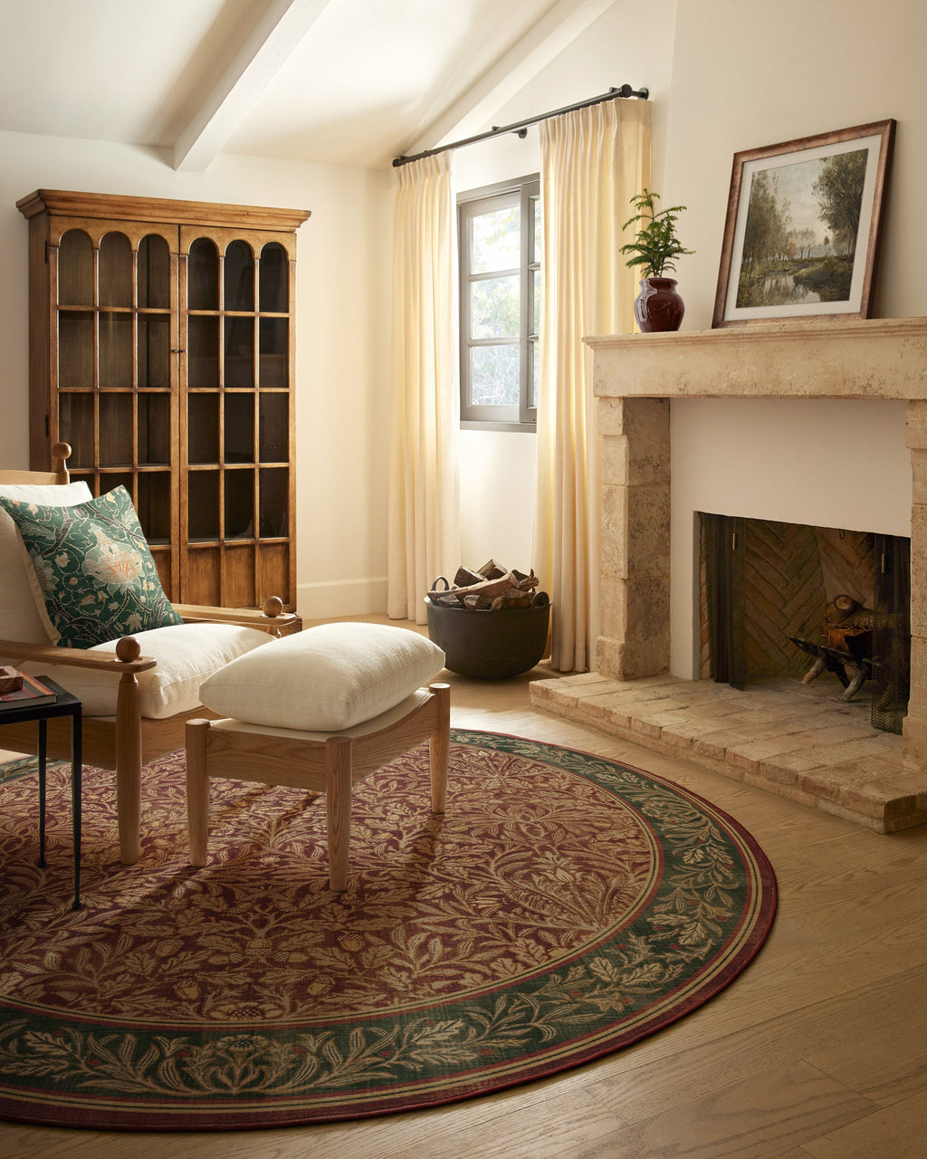 Acorn Amber Red Rug by Morris & Co.