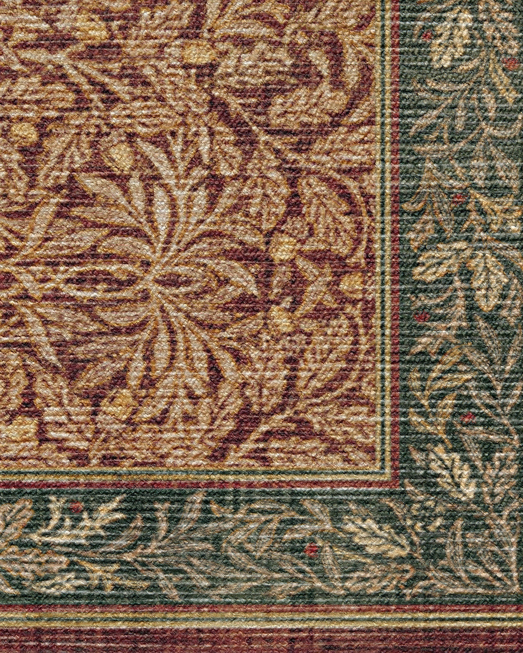 Acorn Amber Red Rug by Morris & Co.