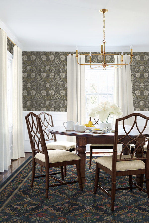 Bellflowers Blue Flatwoven Rug by Morris & Co.