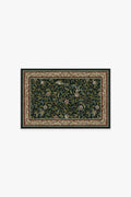 Bird & Pomegranate Teal Green Flatwoven Rug by Morris & Co.