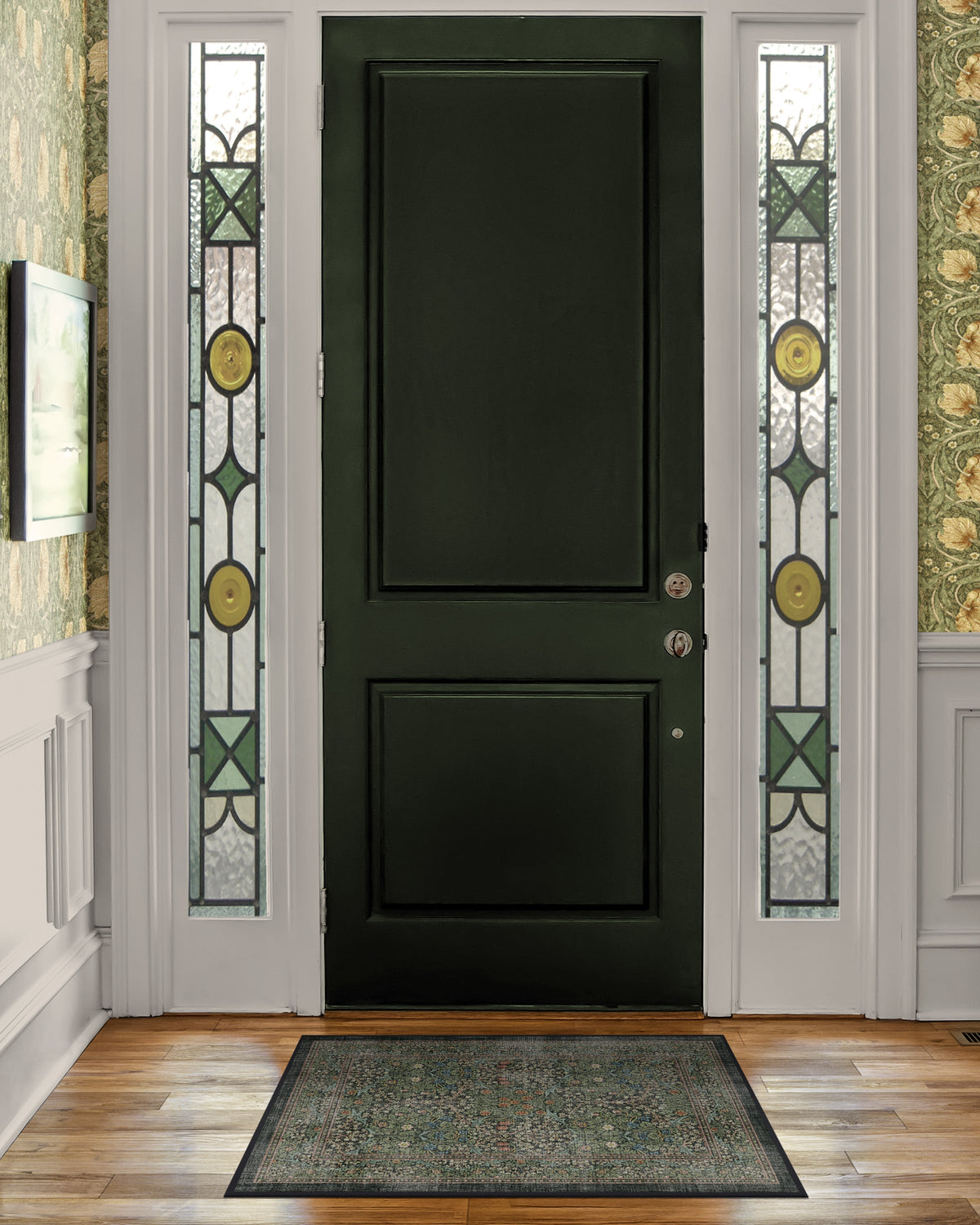 Blackthorn Forest Green Rug by Morris & Co.