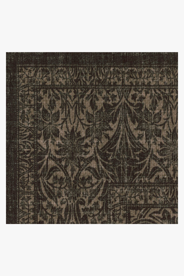 Bluebell Soft Black Flatwoven Rug by Morris & Co.