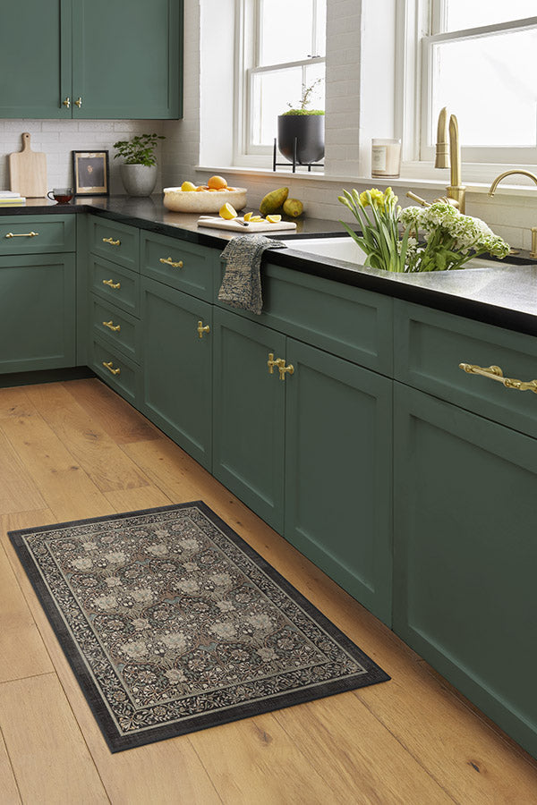 Honeysuckle & Tulip Dark Wood Rug by Morris & Co.