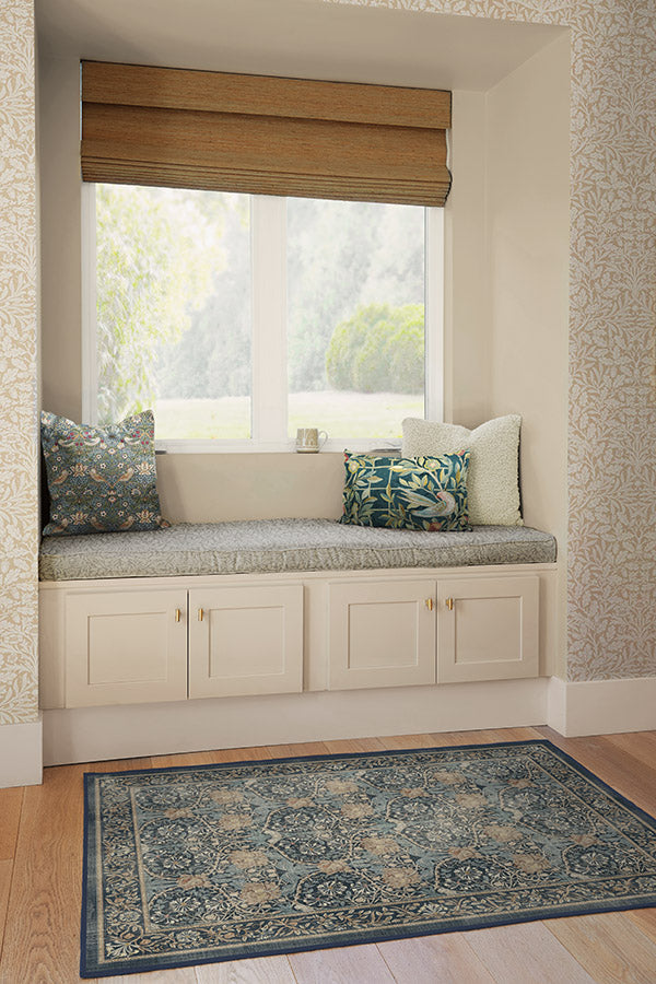 Honeysuckle & Tulip Indigo Rug by Morris & Co.