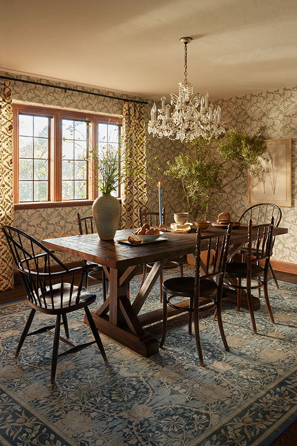 Honeysuckle & Tulip Indigo Rug by Morris & Co.