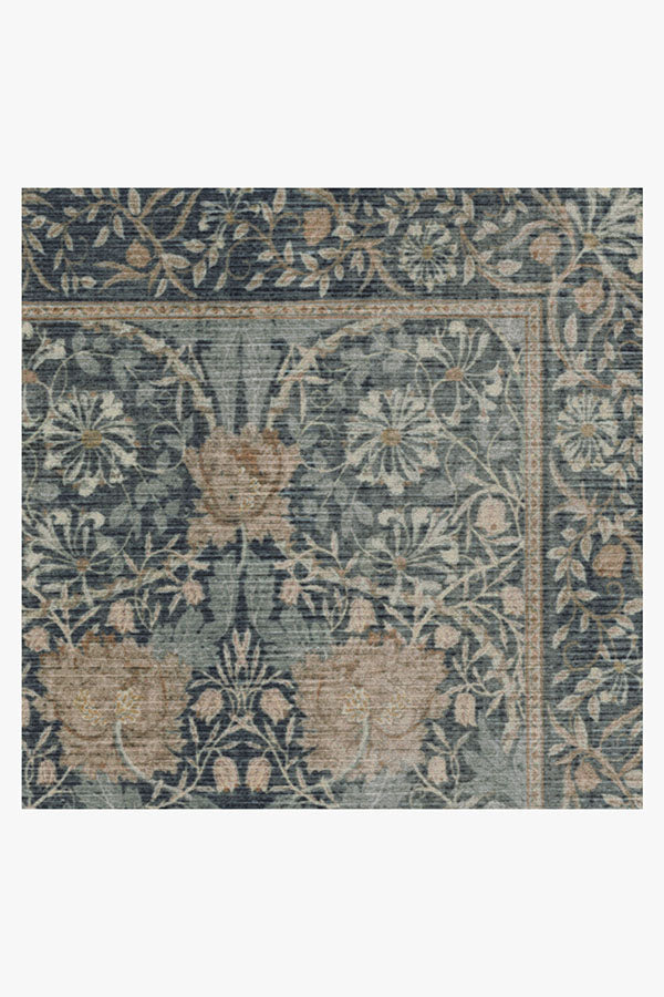 Honeysuckle & Tulip Indigo Rug by Morris & Co.