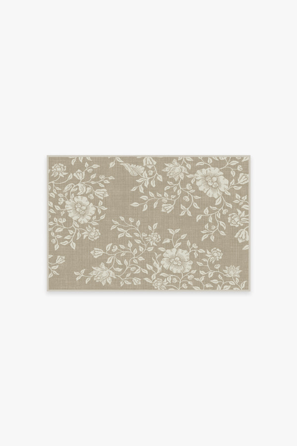 Mallow Flower Natural Stone Rug by Morris & Co.