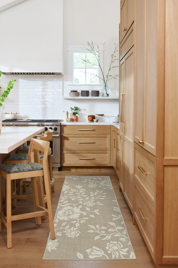 Mallow Flower Natural Stone Rug by Morris & Co.