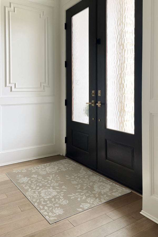 Mallow Flower Natural Stone Rug by Morris & Co.