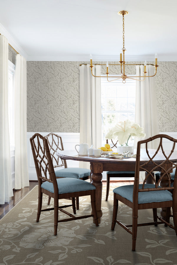 Mallow Flower Natural Stone Rug by Morris & Co.