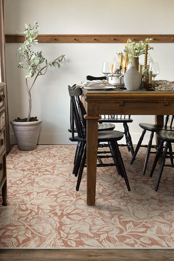 Mallow Rust Flatwoven Rug by Morris & Co.
