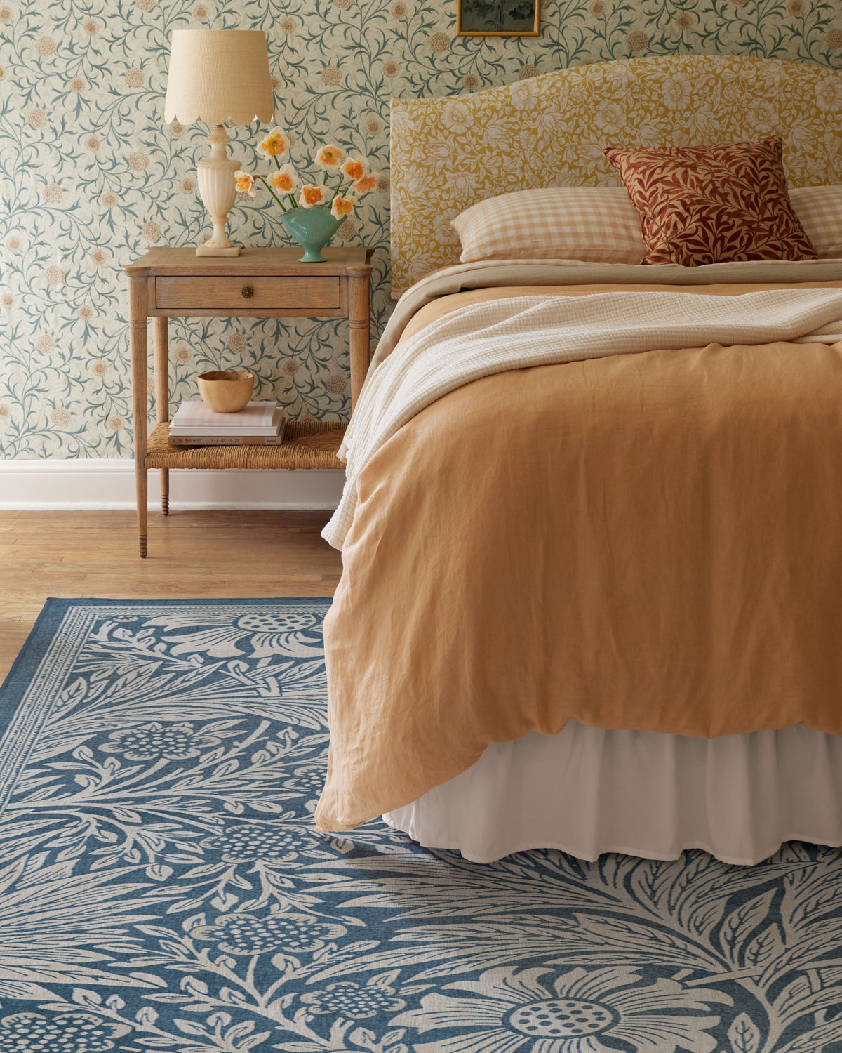 Marigold Blue Flatwoven Rug by Morris & Co.