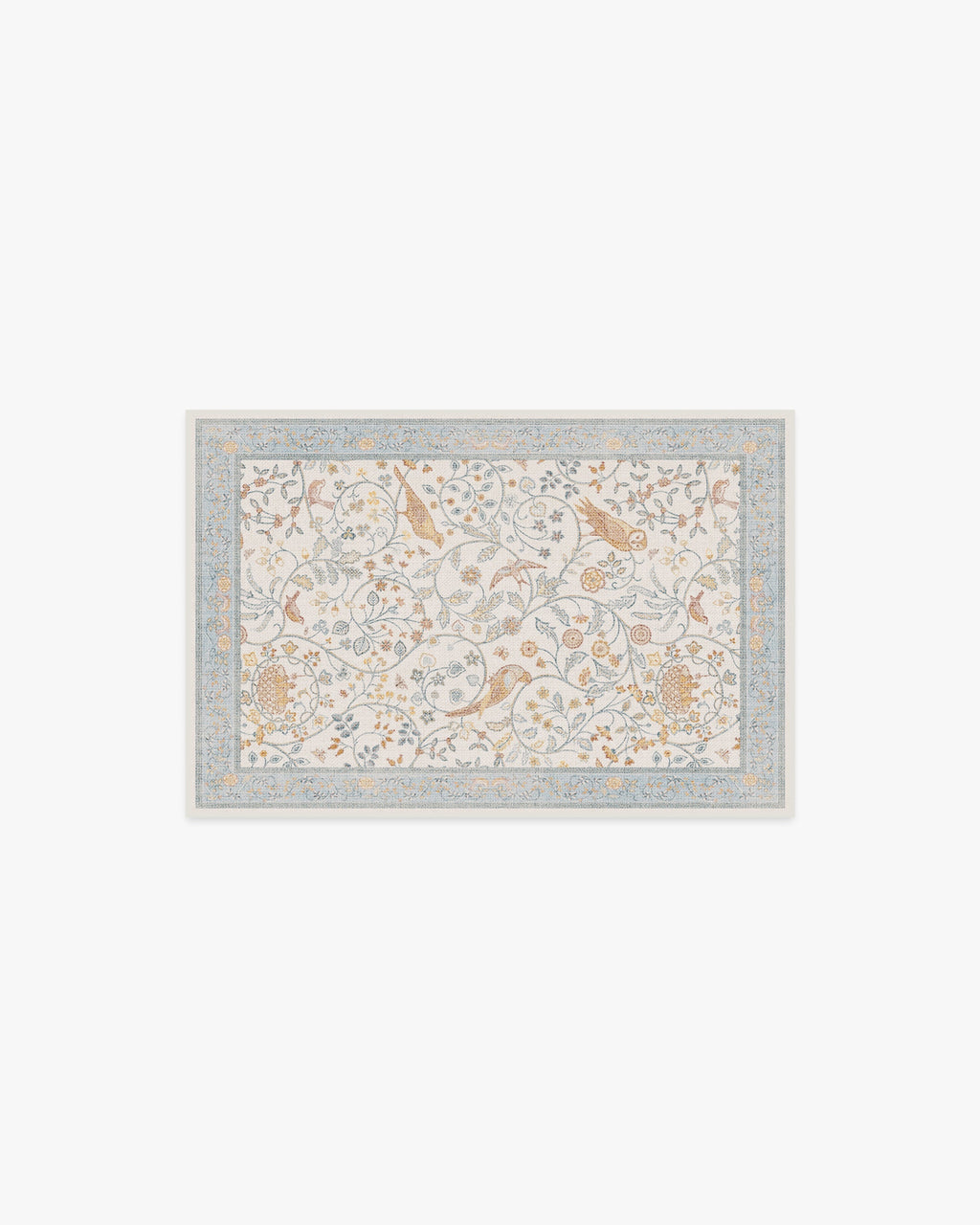 Newill Ivory & Blue Rug by Morris & Co.