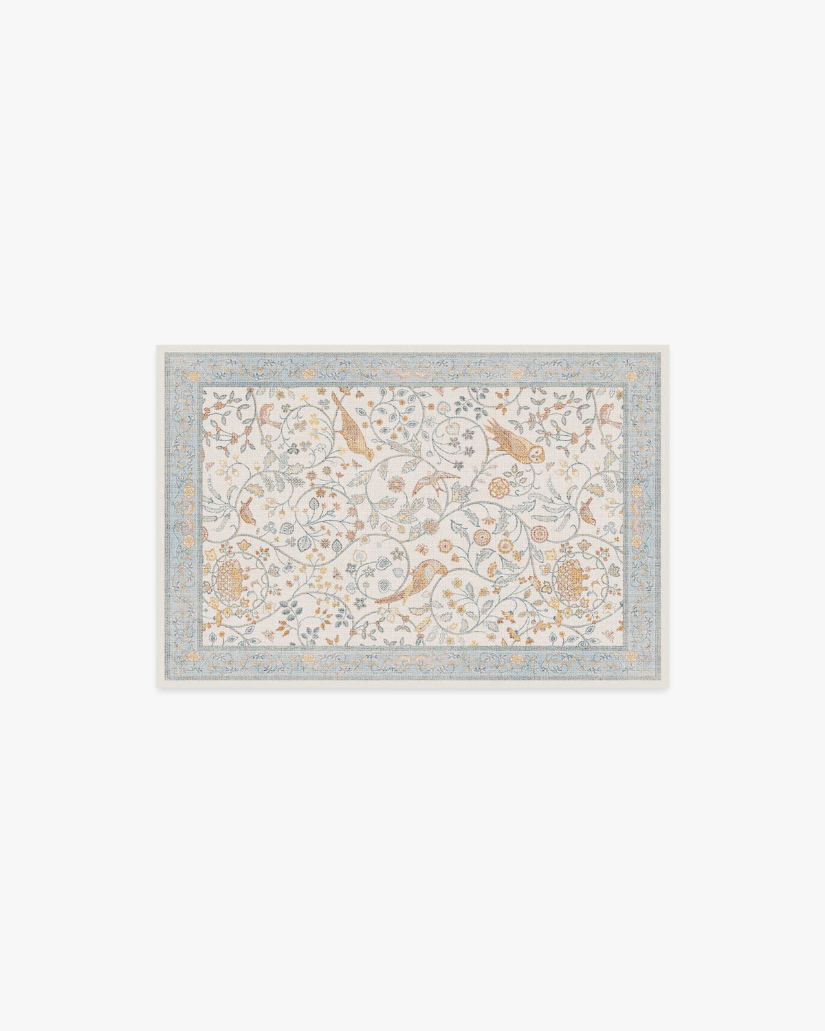 Newill Ivory & Blue Rug by Morris & Co.