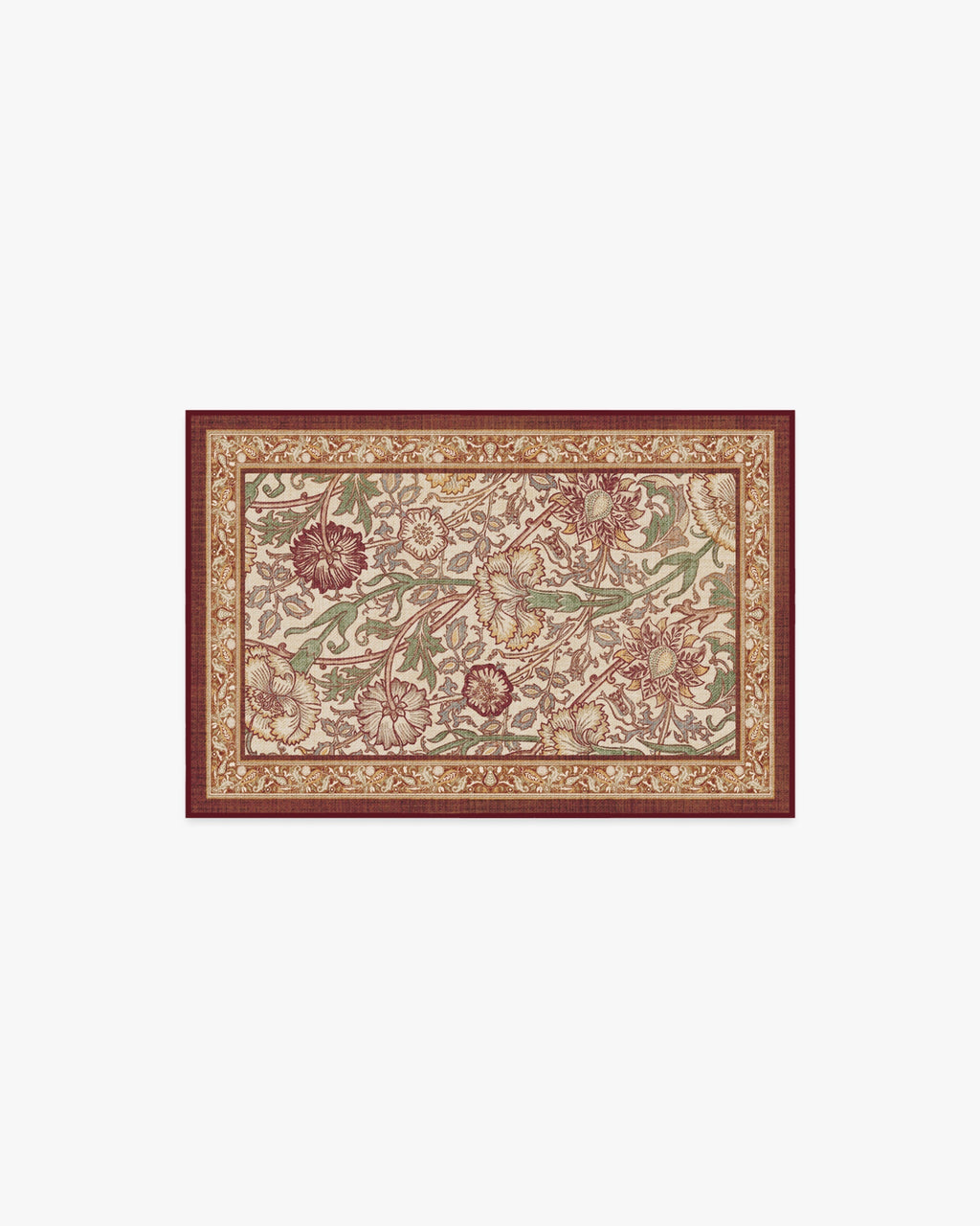 Pink & Rose Burgundy Flatwoven Rug by Morris & Co.