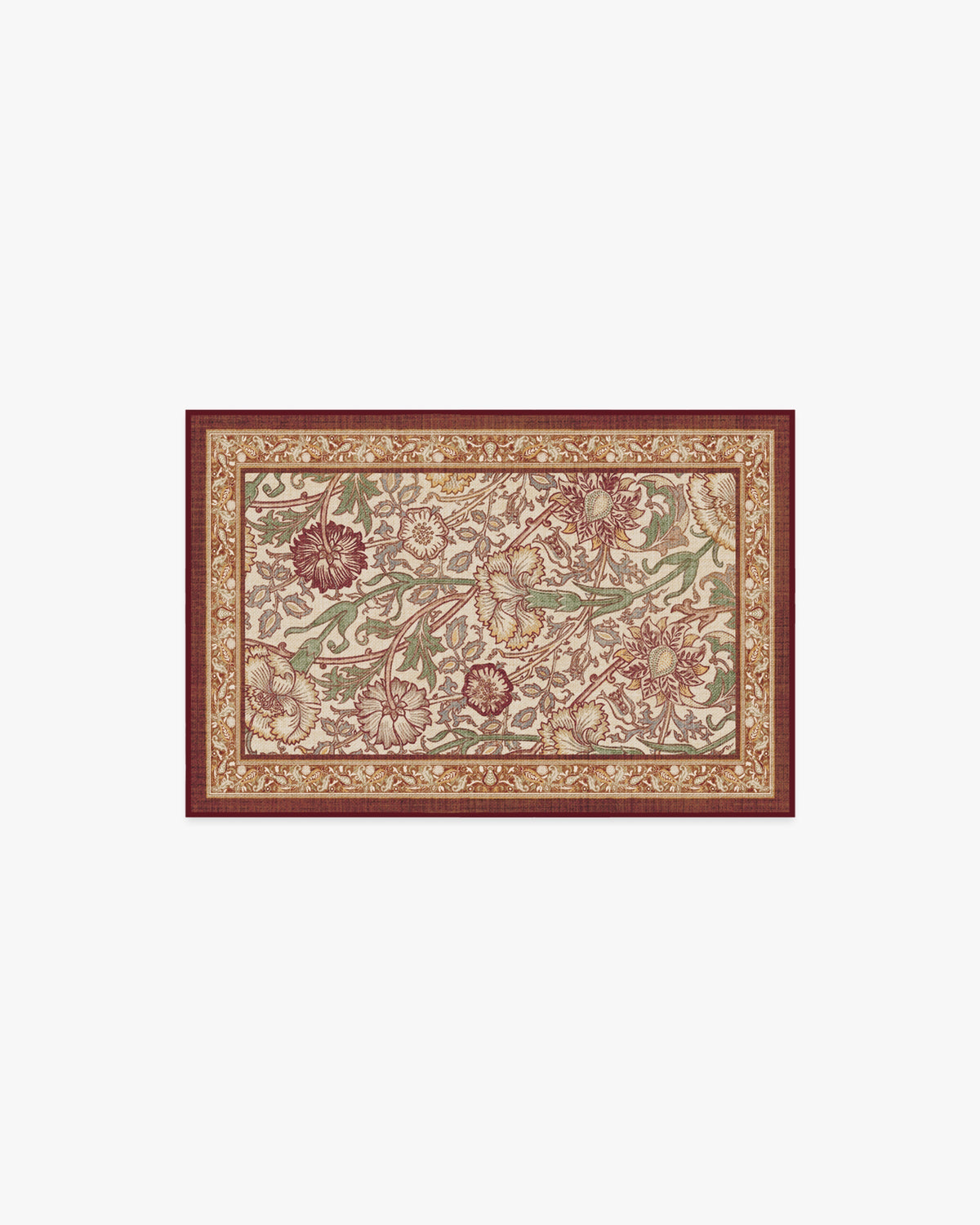 Pink & Rose Burgundy Flatwoven Rug by Morris & Co.