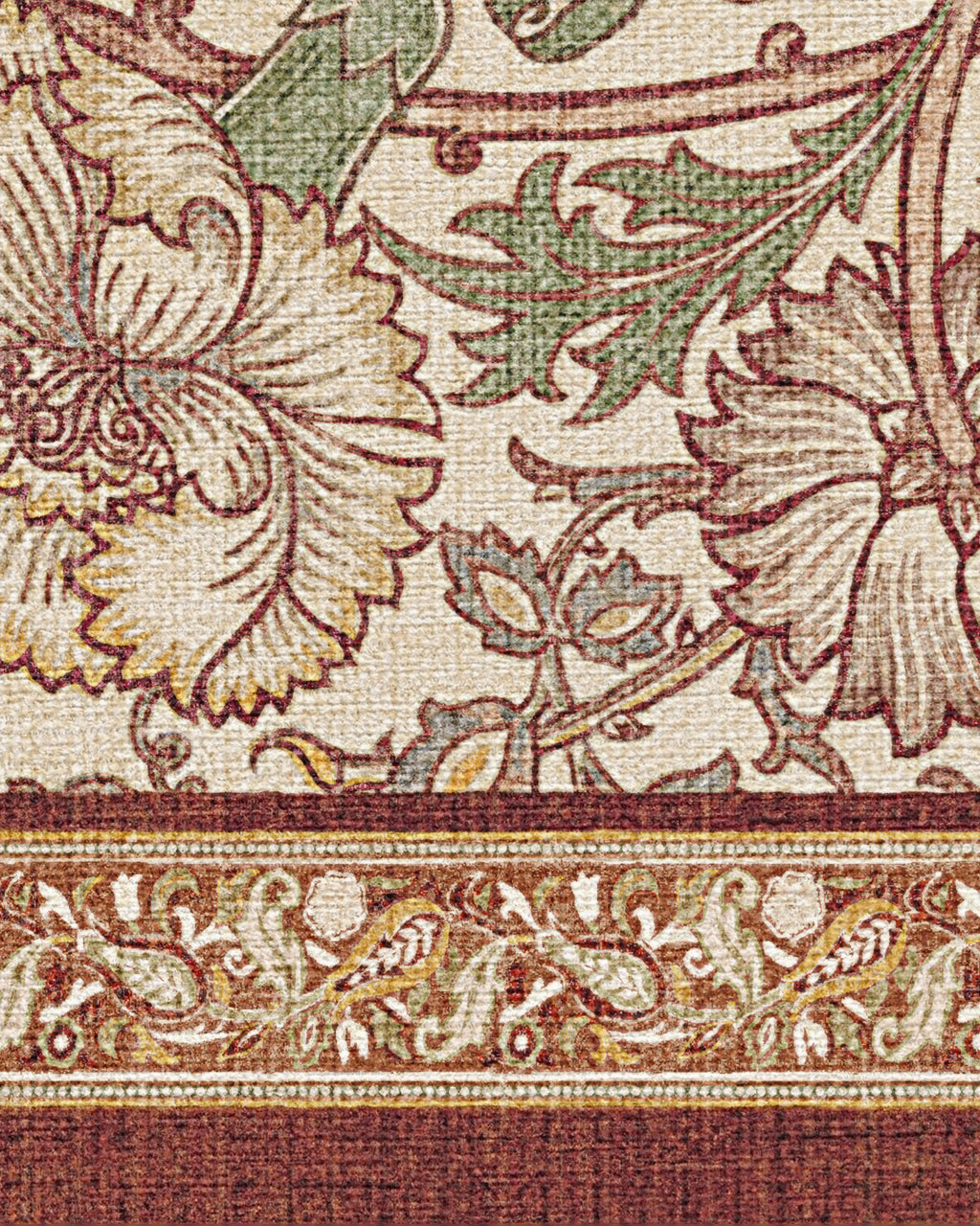 Pink & Rose Burgundy Flatwoven Rug by Morris & Co.