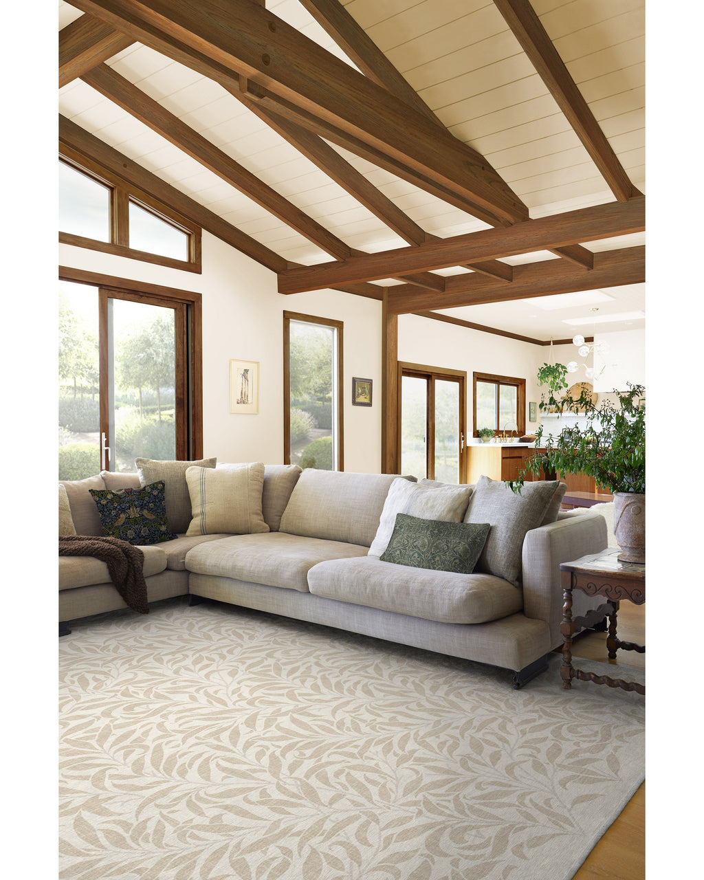 Pure Willow Boughs Natural Flatwoven Rug by Morris & Co.
