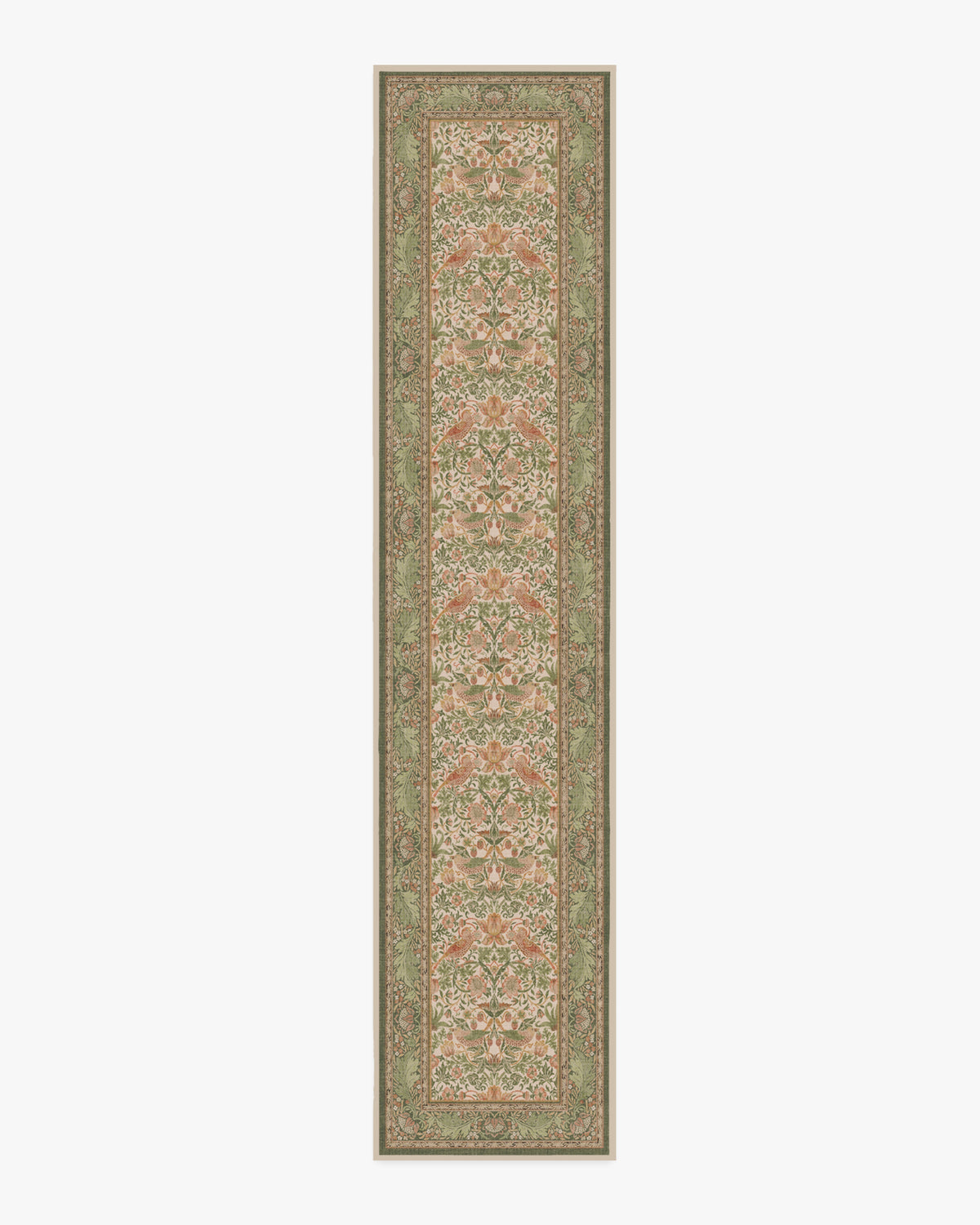 Strawberry Thief Sage & Rose Rug by Morris & Co.