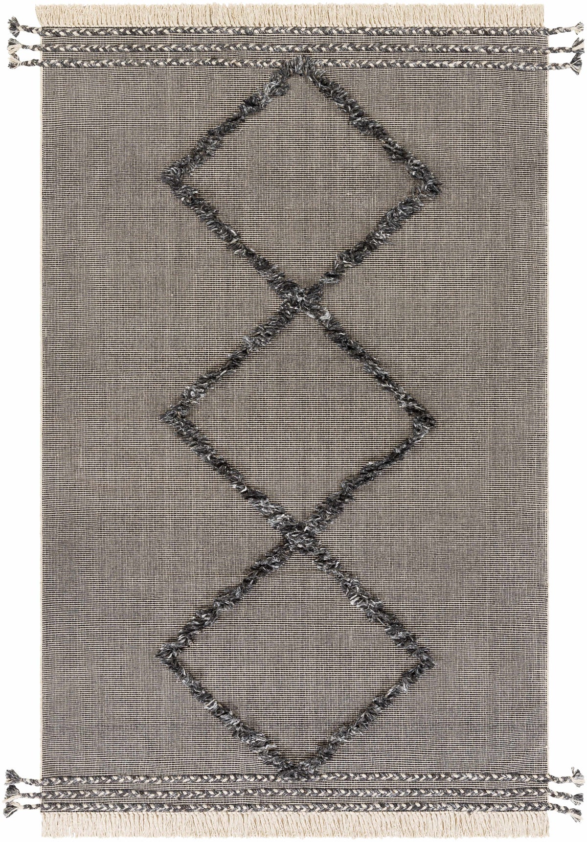 Mossman Brown Diamond High-Low Rug - Clearance