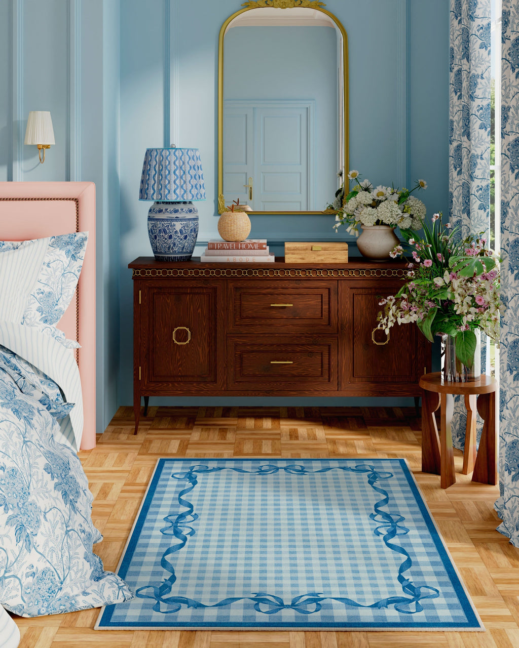 Audrey Blue Flatwoven Rug by Mrs. Alice