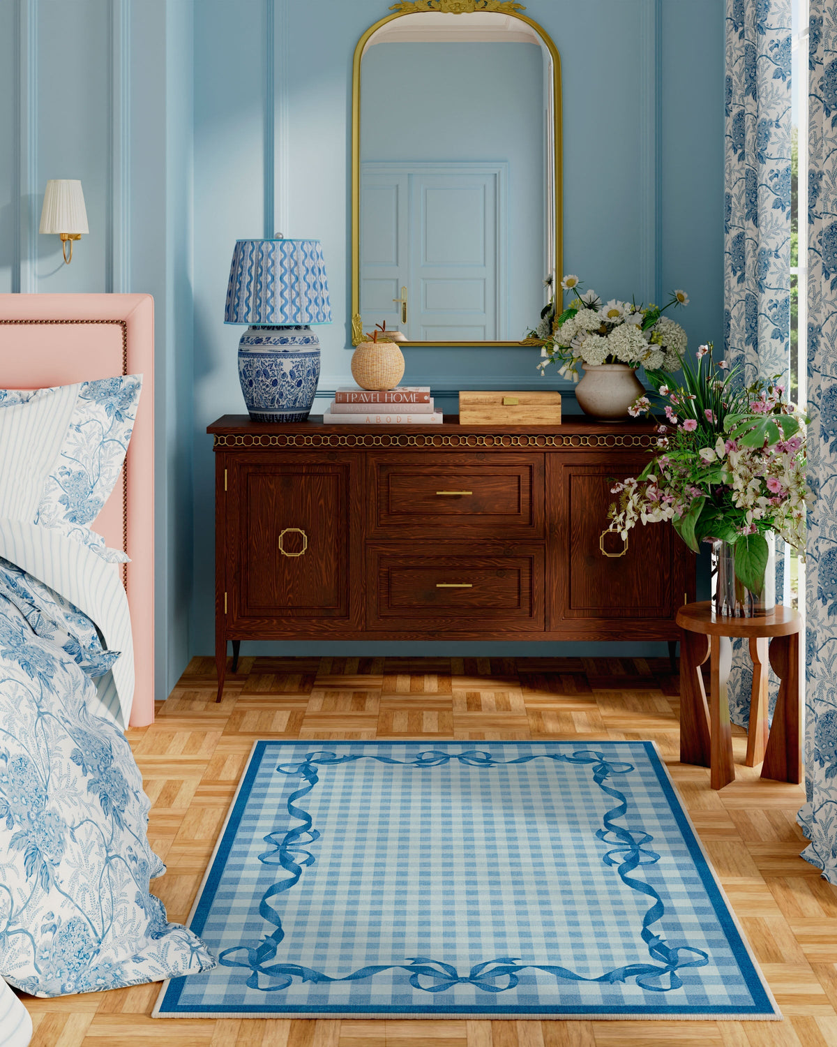 Audrey Blue Flatwoven Rug by Mrs. Alice