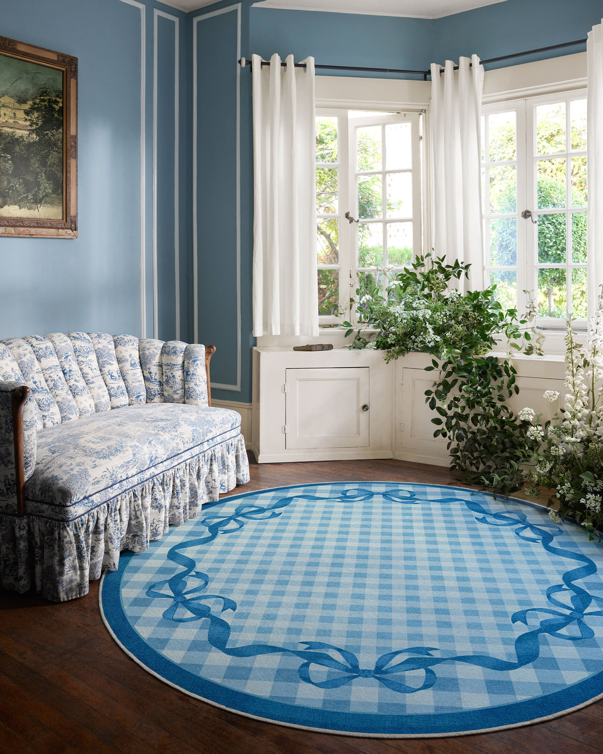 Audrey Blue Flatwoven Rug by Mrs. Alice