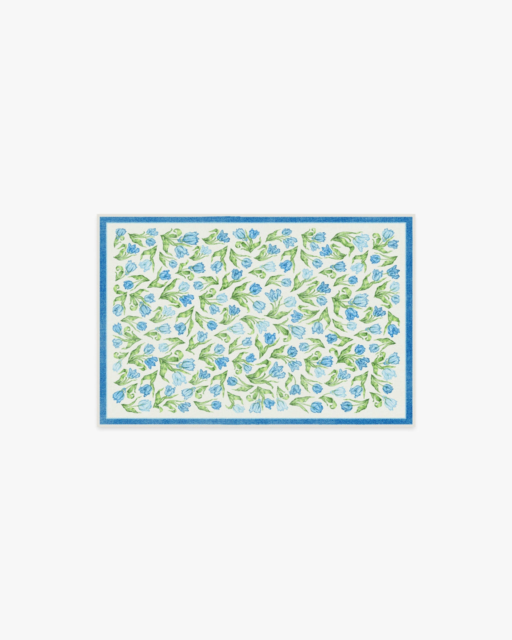 Garden Party Blue Flatwoven Rug by Mrs. Alice