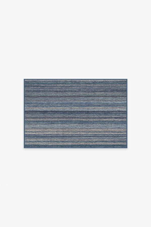 Multi Stripe Blue Rug