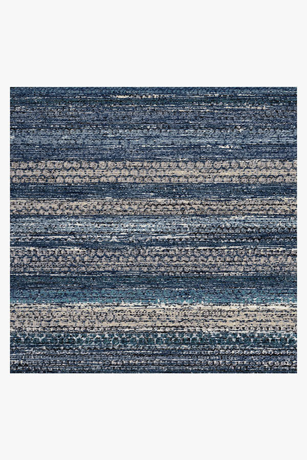 Multi Stripe Blue Rug