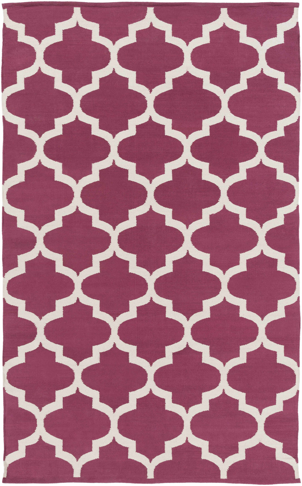 Muskogee Hand Woven Magenta Lattice Rug - Clearance