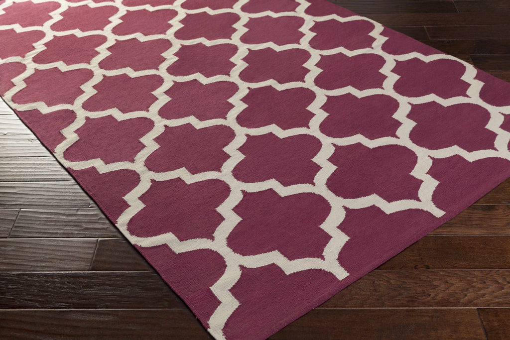 Muskogee Hand Woven Magenta Lattice Rug - Clearance