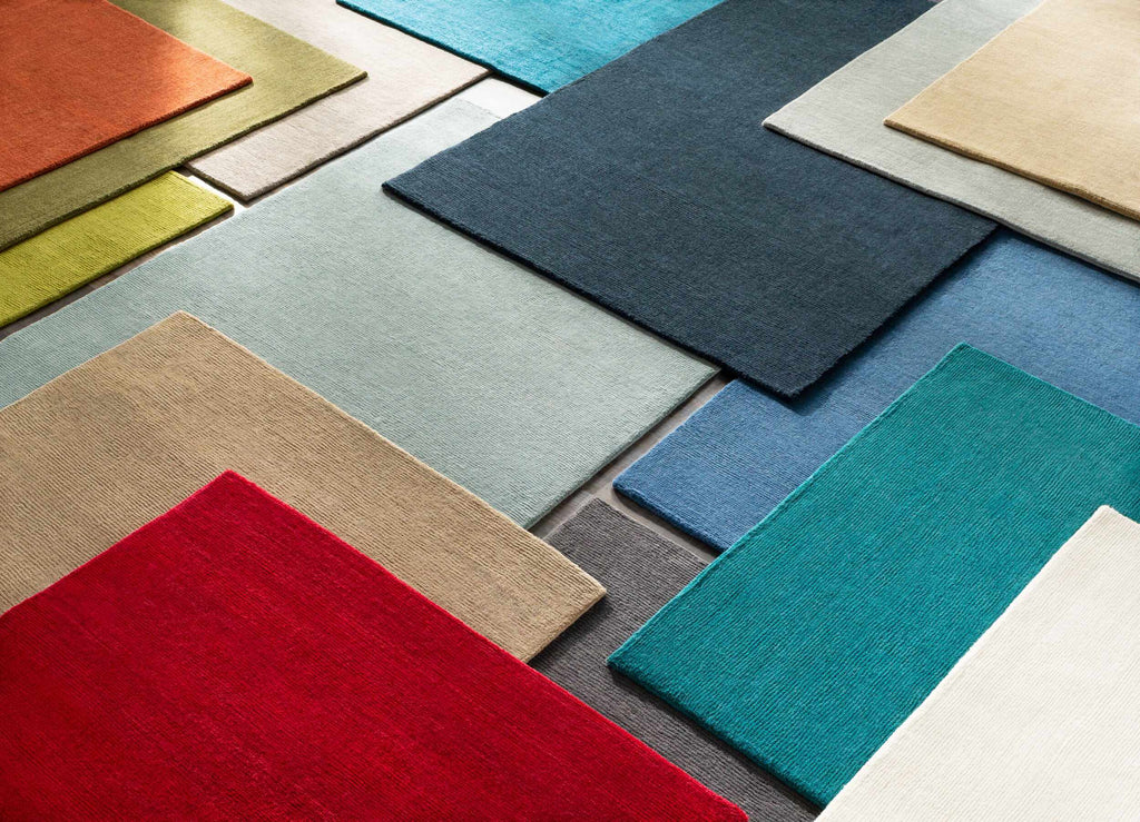 Brockton Solid Night Blue Wool Rug