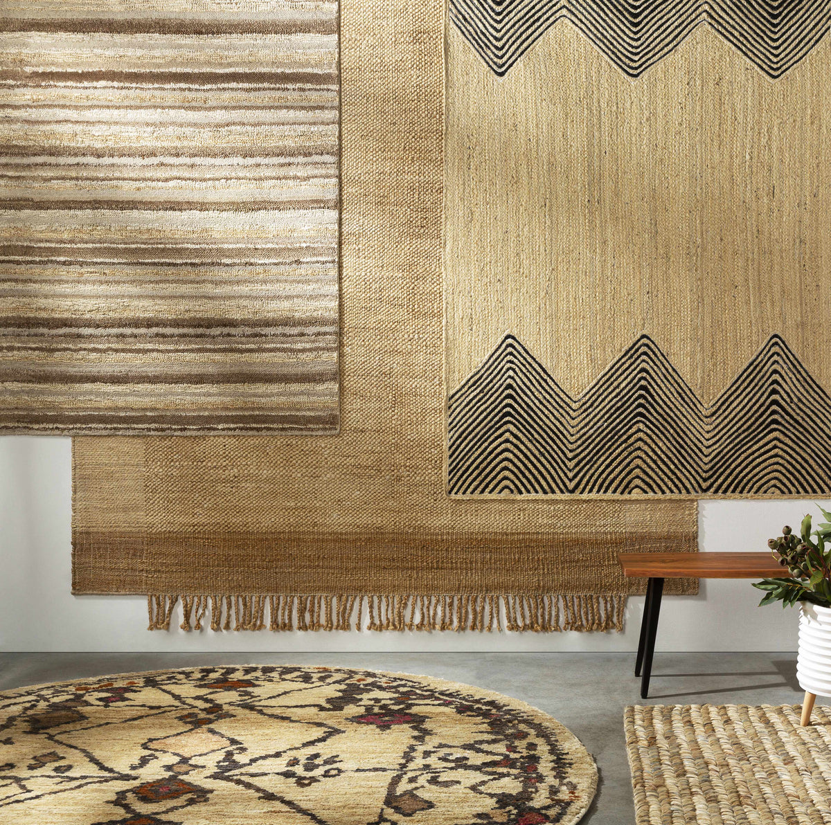 Neeses Premium Jute Rug - Clearance