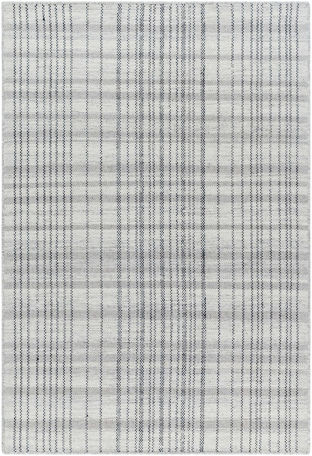 Nissa Blue Gray Checkered Area Rug - Clearance