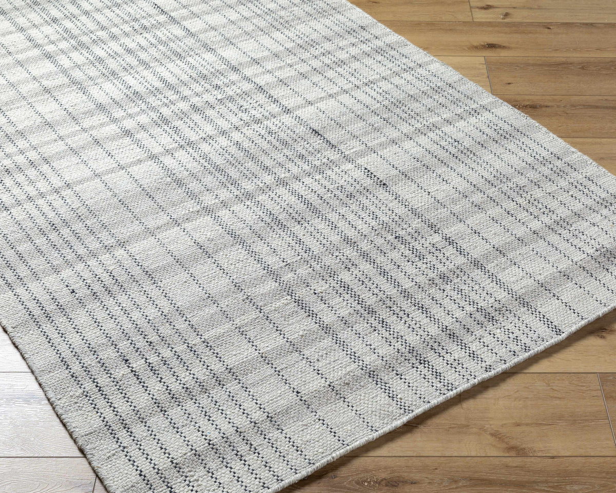 Nissa Blue Gray Checkered Area Rug - Clearance