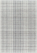 Nissa Gray Blue Checkered Wool Rug - Clearance