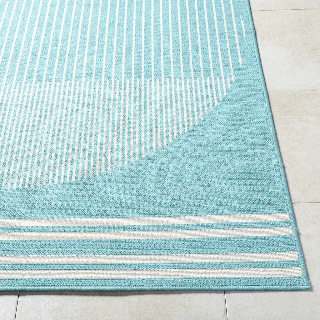 Nabil Aqua Outdoor Area Rug - Clearance