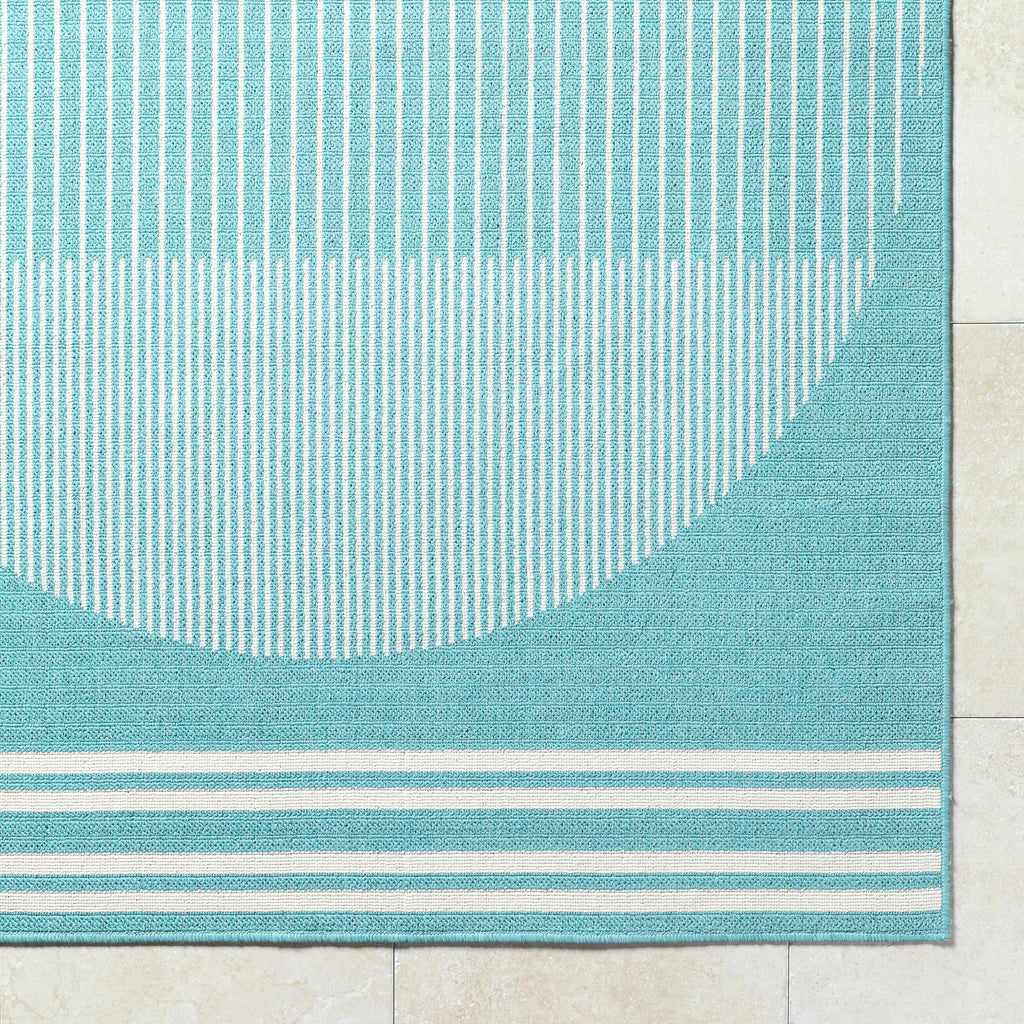 Nabil Aqua Outdoor Area Rug - Clearance