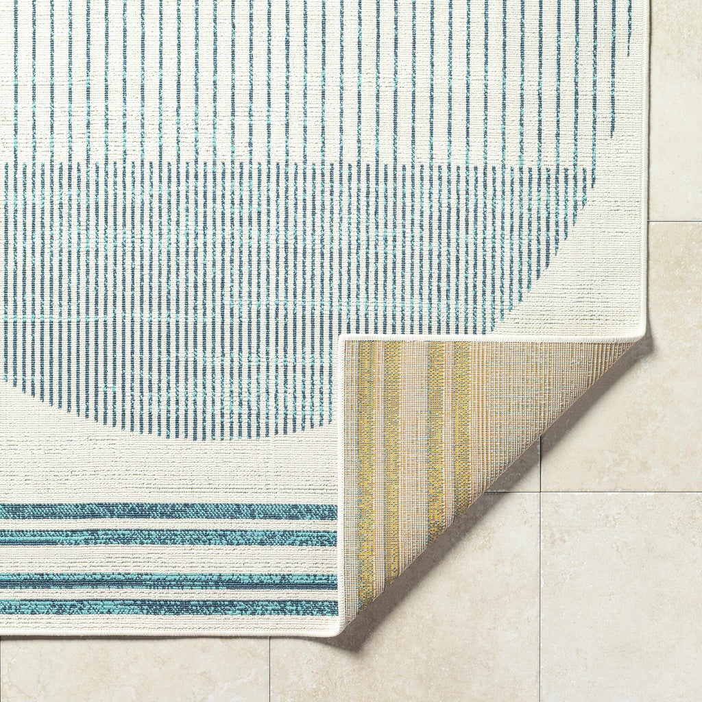 Nabil Slate Blue Outdoor Area Rug - Clearance